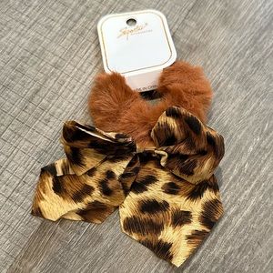 Brown Fuzzy Hair Accessory